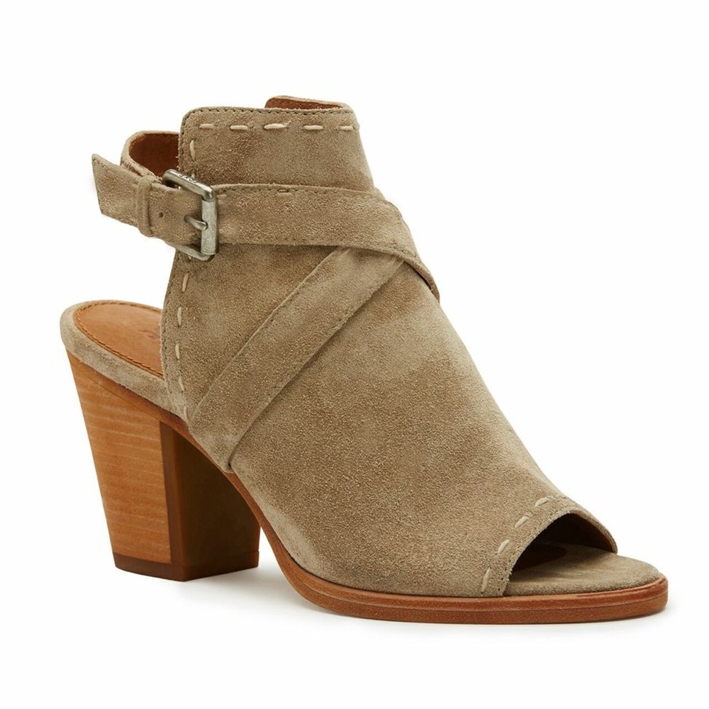 FRYE Women's Dani Pickstitch Shield Heeled Sandal
